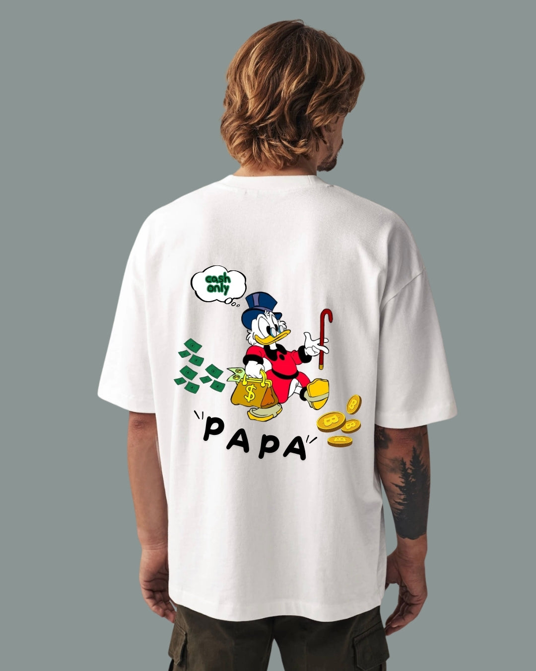 T-shirt Cash only "PAPA"